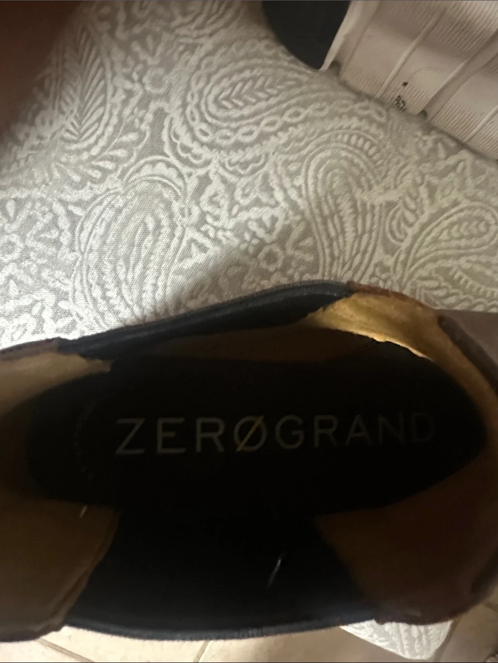 Cole Haan Brown Leather Chelsea Sneaker Boots Zero Grand with White Sole